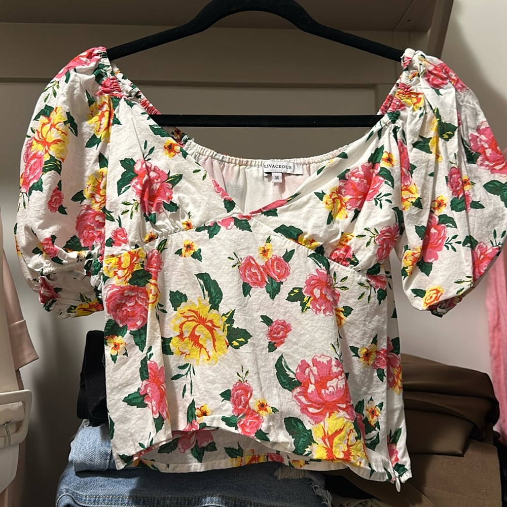 Floral print top from these three boutique